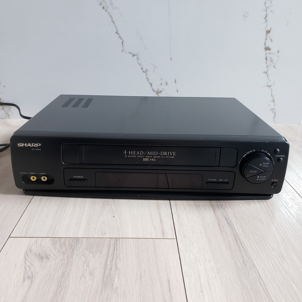 Sharp VCR Video Cassette Recorder VC A544U Black Vintage Home Media Player VHS - Picture 2 of 16